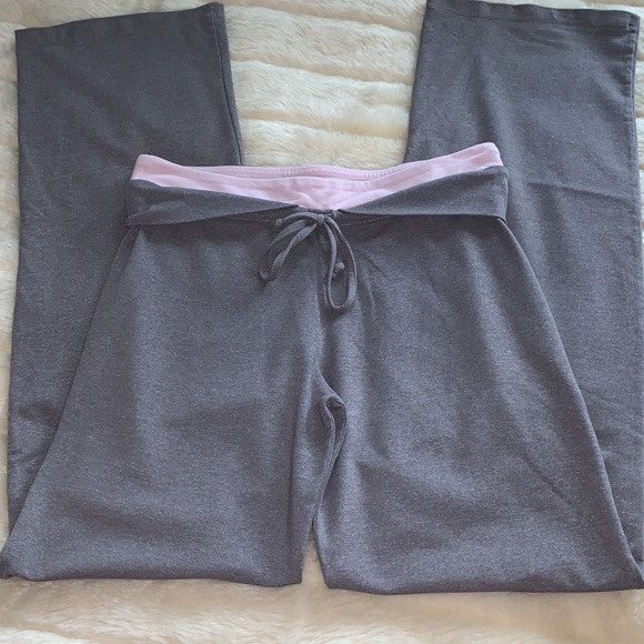 Tuff athletics Y2K grey and pink flare leg yoga Athletic pants M Rare - Picture 4 of 7